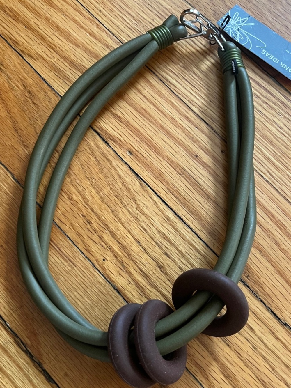 Frank Ideas Designer Rubber Statement Necklace NWT